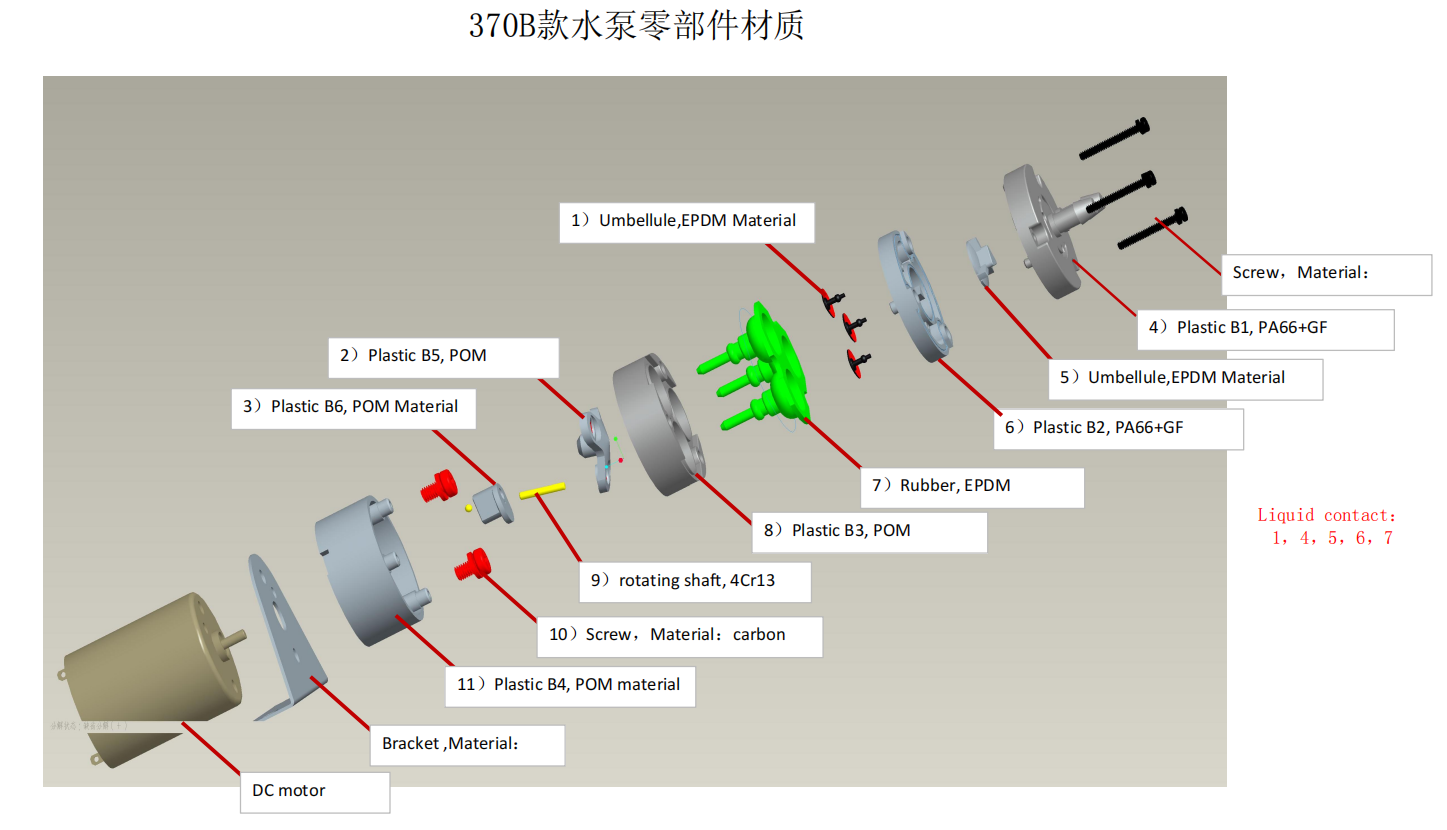370 food grade mini water pump