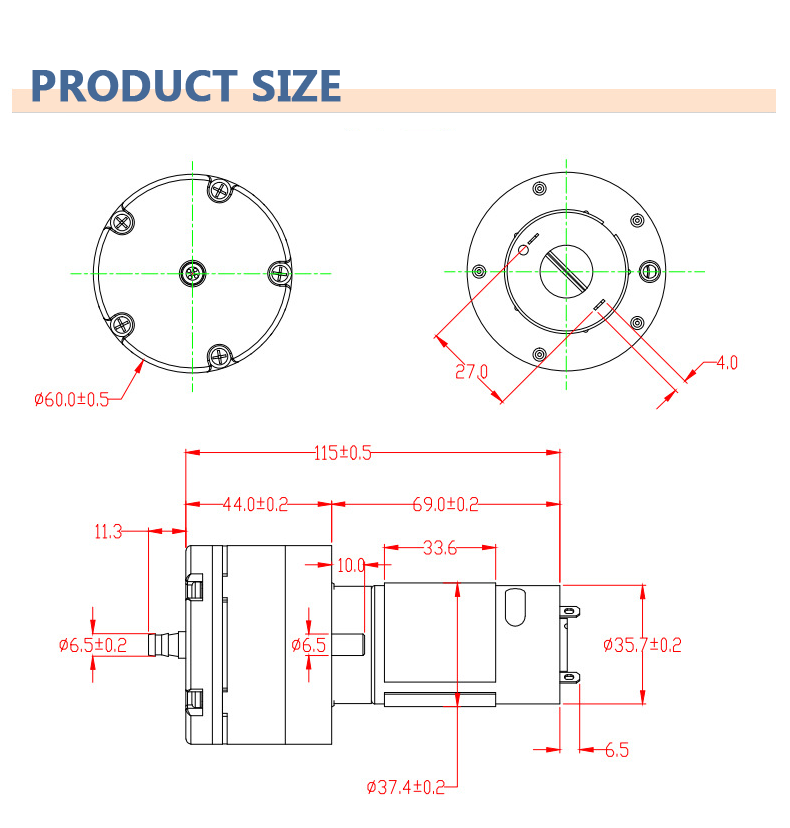 Vacuum Pump for Beauty Device Suction