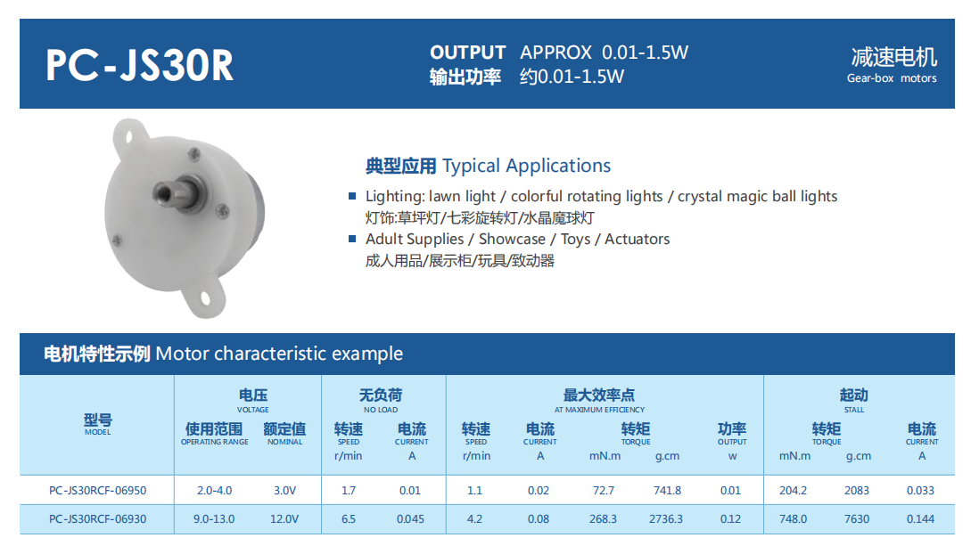 high torque dc gear motor